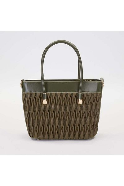 Levidor Khaki Baklava Pattern Women's Handbag