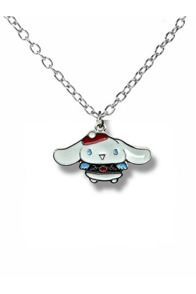 Herşey Nota Cinnamoroll Figured Cute Necklace – Pastel Colored Anime Jewelry with 60 cm Chain