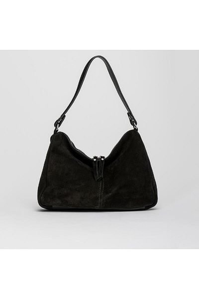 Jacquline Black Uranos N Genuine Nubuck Leather Women's Shoulder Bag