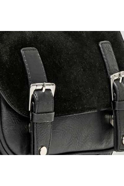 Jacquline Black Nyks Women's Genuine Nubuck Leather Crossbody Bag