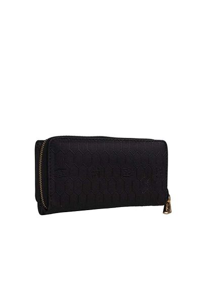 Levidor Black Women's Monogram License Printed Wallet