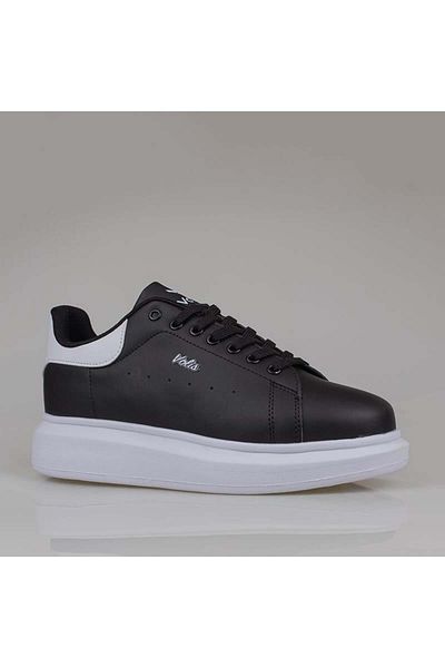 m2s Black-White Momp Men's Memory Foam Sole Sneaker