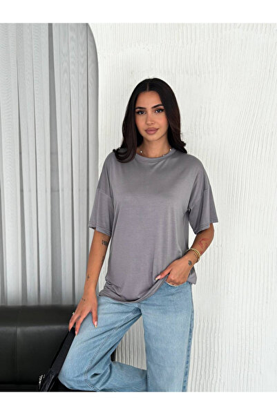 MODA Γυναικείο μπλουζάκι με κοντό μανίκι Modal από μικτό ύφασμα