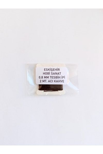Eskişehir hobi sanat Конец за броеници 0.8 мм, 3 метра, цвят горчиво кафяв