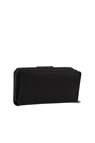 Levidor Women's Monogram Wallet with Black Cover