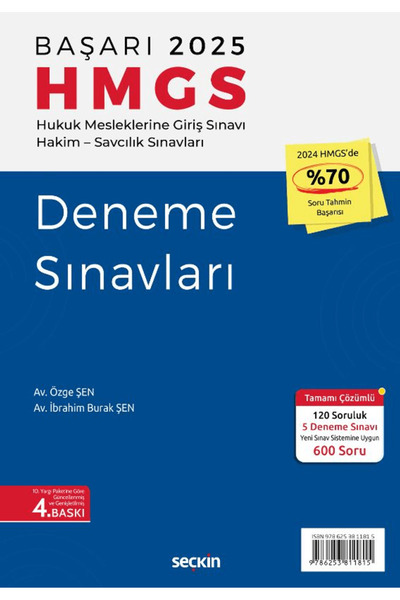 Seçkin Yayıncılık Başarı – HMGS Deneme Sınavları / İbrahim Burak Şen /+Fosforlu Kalem Hediyeli)
