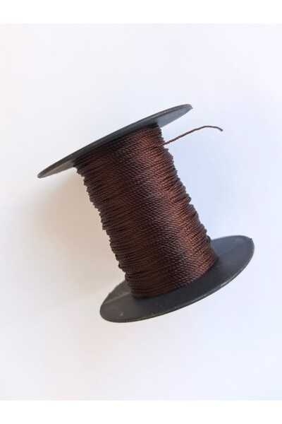 Eskişehir hobi sanat Σχοινί χάντρες προσευχής 0,8 mm 25 μέτρα Bitter Brown Χρώμα