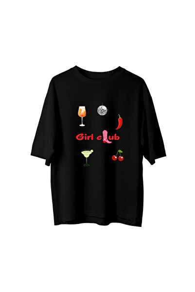 SVART WEAR Μπλουζάκι Girl Club Girl με τύπωμα oversized Tshirt 100% βαμβάκι