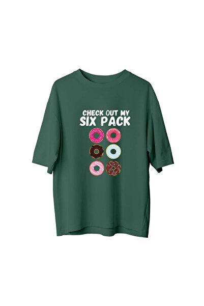 SVART WEAR Ελέγξτε το μπλουζάκι με τον εκτύπωση «six pack» στο μπροστινό μέρος με τύπωμα oversized Μπλουζάκι 100% βαμβάκι