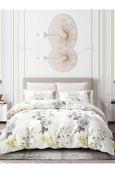 Donetella 6-Piece Printed Duvet Cover Set, King Size 220 x 240cm, Microfiber,( Without filler).