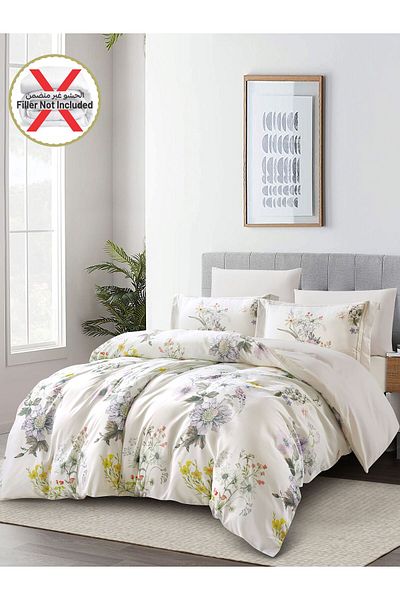 Donetella 6-Piece Printed Duvet Cover Set, King Size 220 x 240cm, Microfiber,( Without filler).