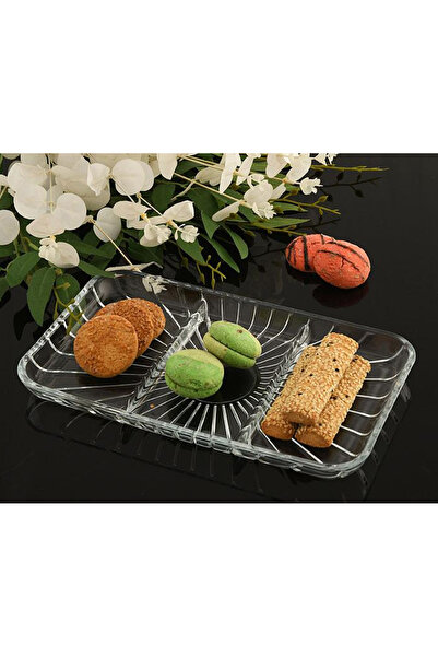 Paşabahçe Elegant Bölmeli Dikdörtgen Servis Tabağı 27x16 cm
