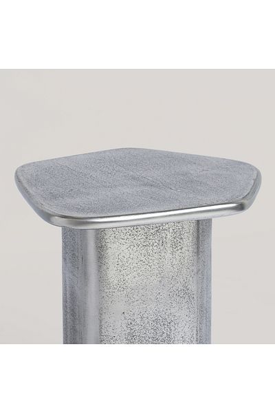 homez Metal Side Table, Silver 48*46*52 Cm