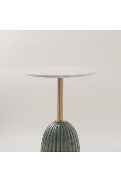 homez marble side table 46*55cm, green