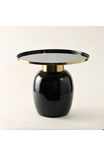 homez Side Table Metal Black, 50*50*41Cm