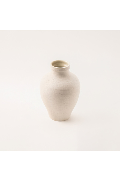 homez Selah off-white ceramic cylindrical vase