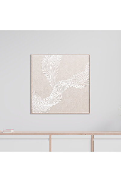 homez square design canvas wall art in a wooden frame 80*80*4.5cm