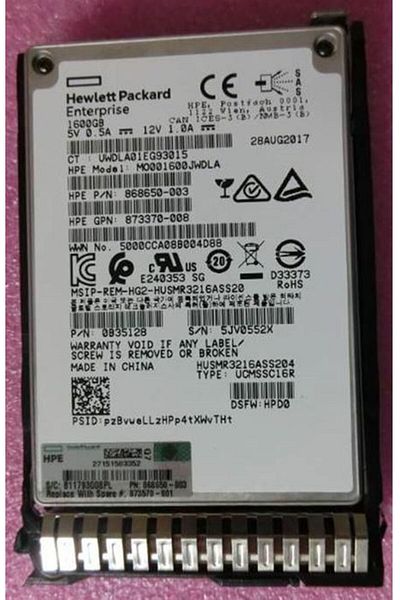 Inna marka HP Enterprise 1.6TB SAS 12G SFF SC DS MU SSD, 873570-001