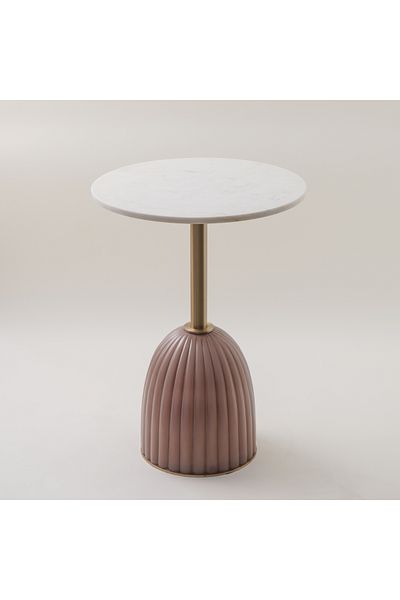 homez marble side table 46*55cm, pink