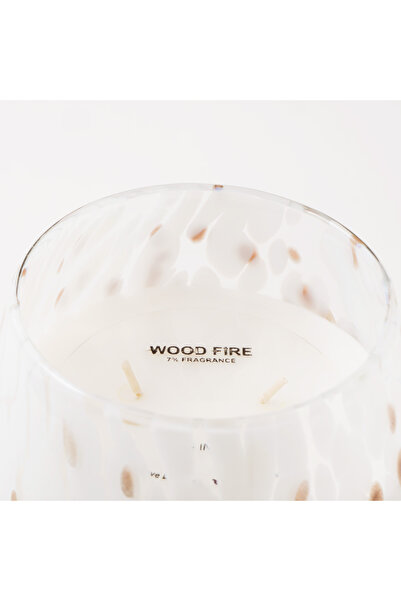 homez glass jar candle 10*13.75cm, white