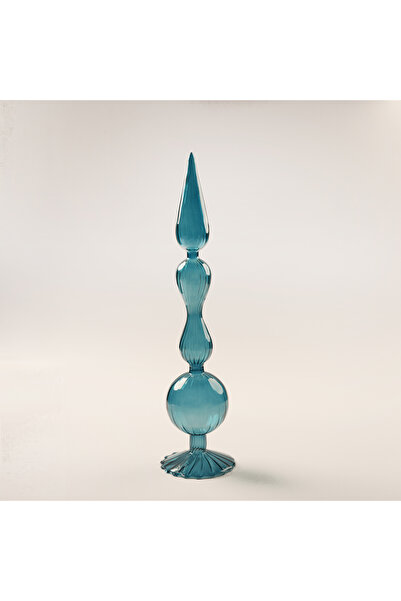 homez Dome Shaped Ceramic Ramadan Decorative Piece, Blue 14.5*14.5*30Cm