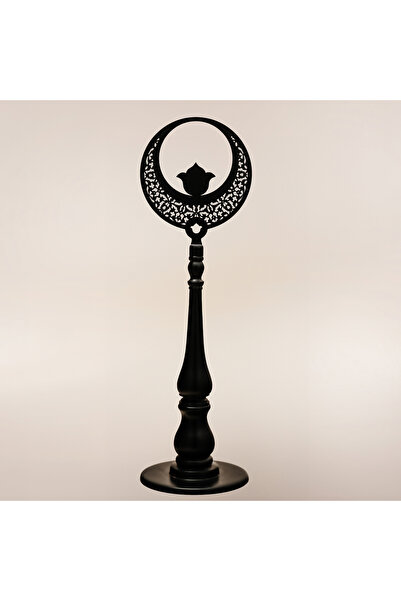 homez تصميم هلال رمضان زخرفي، أسود 40*9*25 سم