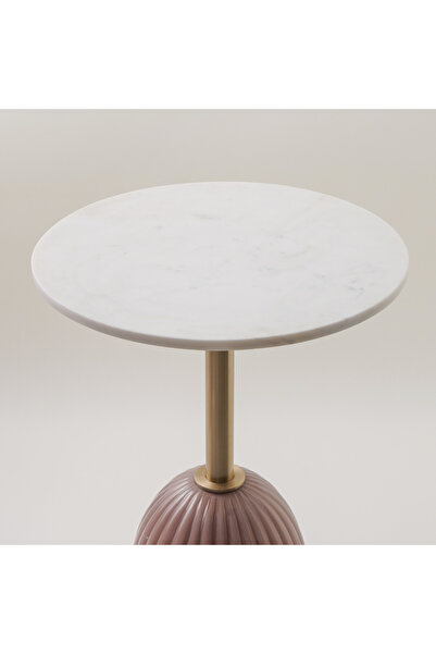 homez marble side table 46*55cm, pink