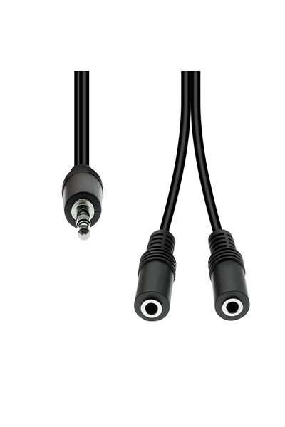 ProXtend Kabel 3-Pin do 2x 2-Pin M-F, Czarny, 20cm, M32XM2F-002