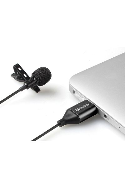 Sandberg Microfon cu clip USB Streamer, 126-40
