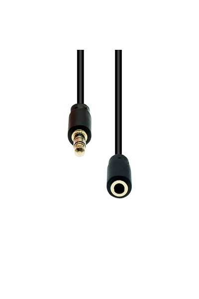ProXtend Cablu prelungitor subțire cu 4 pini, negru, 0,5 m, M4EXS-005