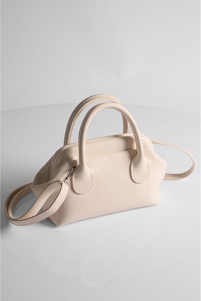 DENSİLA Women's Cream Long Strap Hand and Shoulder Bag