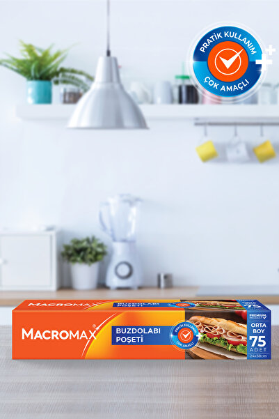 MACRO MAX Buzdolabı Poşeti Orta Boy - 75 Li Paket X7