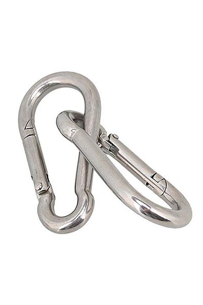MARAH TOYS CNBTR Set of Heavy Duty Advanced Spring Hook Links for Carrying and Securing Climbing Gear, Stainles