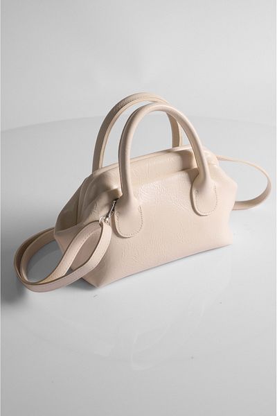 DENSİLA Women's Cream Long Strap Hand and Shoulder Bag