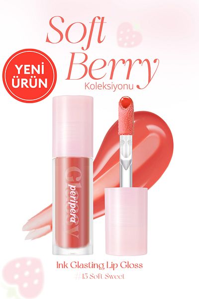 PERIPERA Gloss Ink Glasting Lip Gloss That Gives Lips a Plump and Shiny Look (15 Soft Sweet)