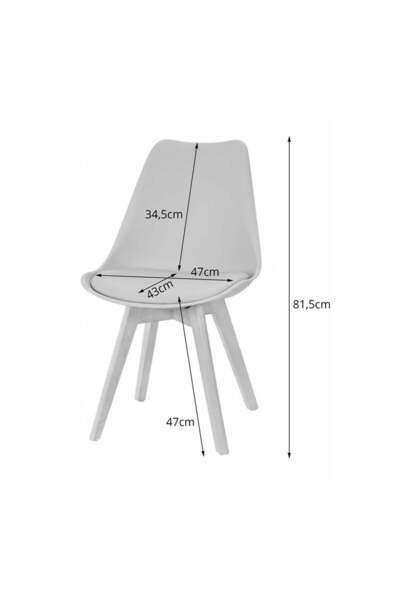 ARTA DOOR Set of 4 Ayse Chairs White - HoReCa, Kitchen, Living Room, Office, Bedroom, Skandinav