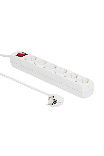 MicroConnect Prelungitor 6 prize Schuko cu întrerupător 1,5 m, alb, MC-GRU006...