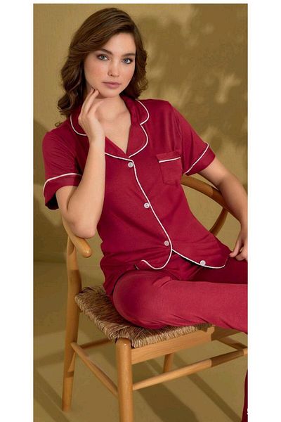 RAPAPA Women's Short Sleeve Bottom Top Pajamas Set 5513