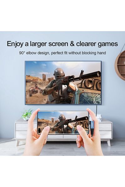 Joyroom Kabel przewód kątowy USB-C - HDMI 4K 60Hz 2m szary