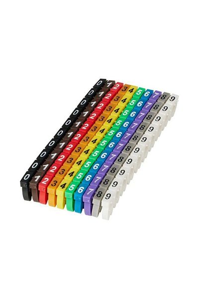 MicroConnect Cleme marcatoare de cablu numerotate 0-9, MC-CABLEMARKER