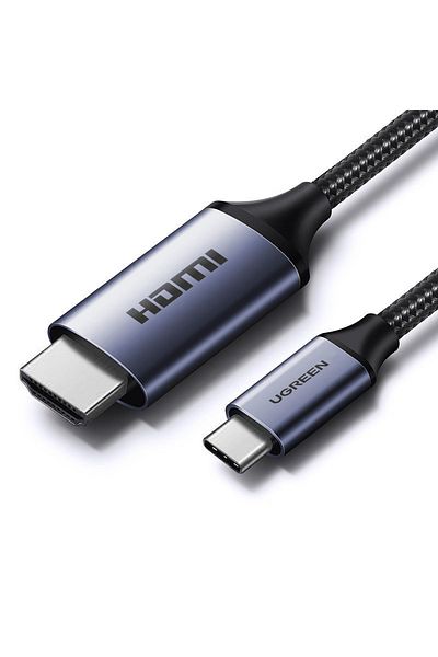 Ugreen Kabel przewód przejściówka USB-C - HDMI 2.1 8K 60Hz 1.5m szary