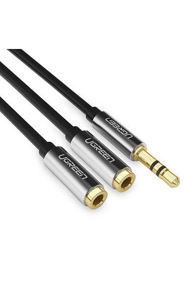 Ugreen Kabel rozdzielacz audio minijack 3.5 mm - 2x minijack 3.5mm 21cm czarny