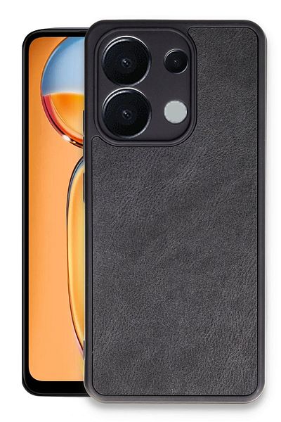 CepteToptan غطاء حماية من الجلد لهاتف Xiaomi Redmi Note 13 Pro 5G - أسود