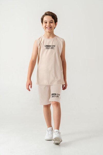 Mışıl Kids Τμήμα Αθλητισμού της Πόλης της Λονδίνης Σετ σορτς και μπλουζάκι για αγόρια Urban Style με τύπωμα