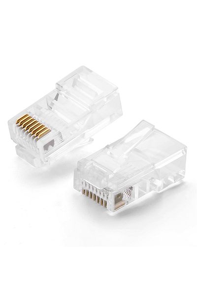 Ugreen Wtyczka końcówka skrętki RJ45 8P8C UTP Cat. 5 5e przezroczysty 100szt.