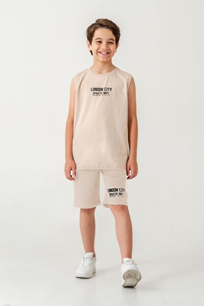 Mışıl Kids Τμήμα Αθλητισμού της Πόλης της Λονδίνης Σετ σορτς και μπλουζάκι για αγόρια Urban Style με τύπωμα