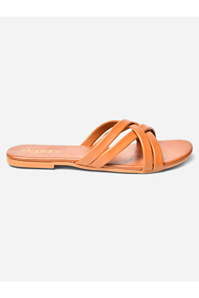 GNIST By Styli Cross Strap Open Toe Flat Sandals
