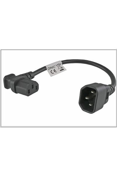 MicroConnect adapter C13 do C14 kątowy