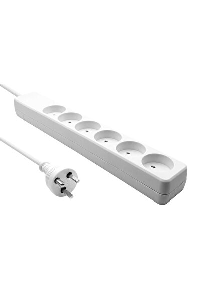 ProXtend Prelungitor danez IT cu 6 prize, 0,5 m, alb, KIT6-KIT005W