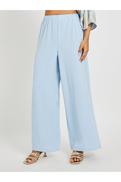 Styli Foil Print High Neck Kimono and Wide Leg Pants Co-Ords